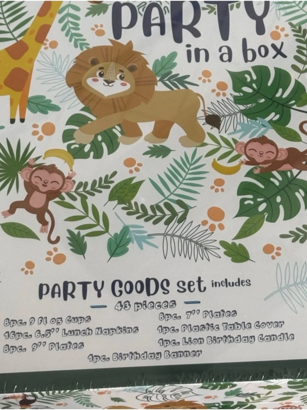 Party in a Box Jungle Animal Party Set - Green